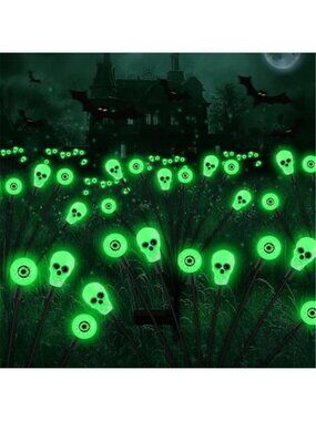 Solar Halloween Outdoor Eyeball Lights Yard Stakes Scary Garden Decorations IP65